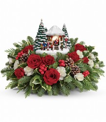 Thomas Kinkade's Jolly Santa Bouquet from Visser's Florist and Greenhouses in Anaheim, CA